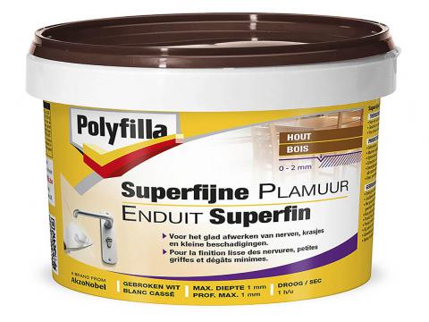 POLYFILLA SUPERFIJNE PLAMUUR GEBROKEN WIT 500G