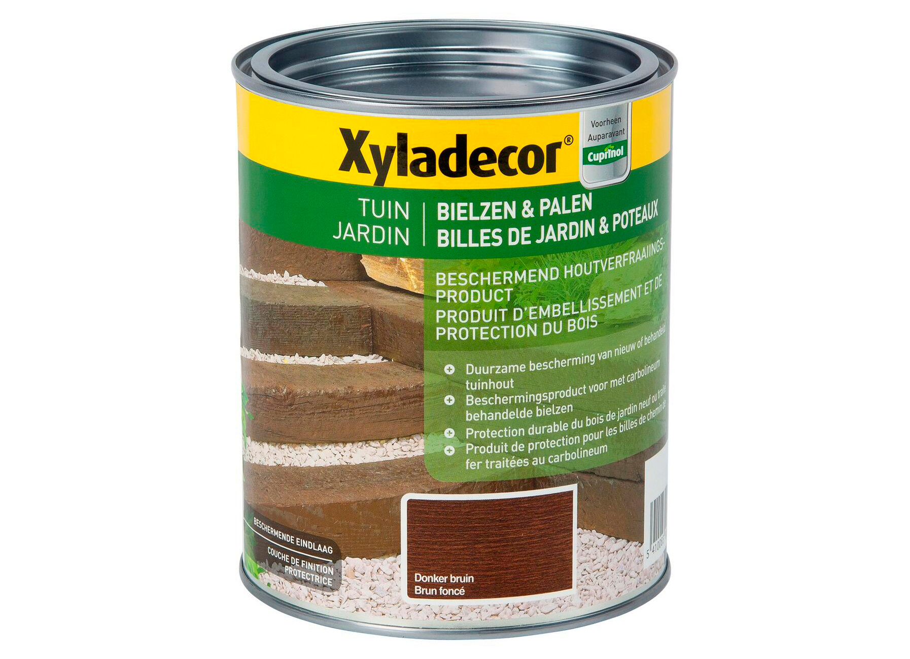 XYLADECOR BILLES DE JARDIN & POTEAUX BRUN FONCE 1L