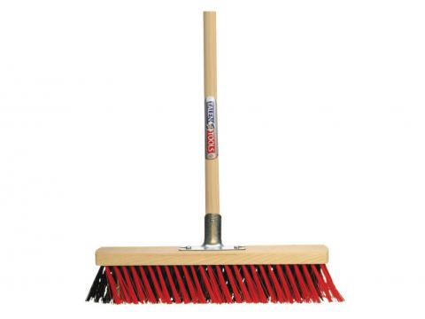 X-BEZEM BUITEN ROOD/ZWART 40CM + STEEL 160CM