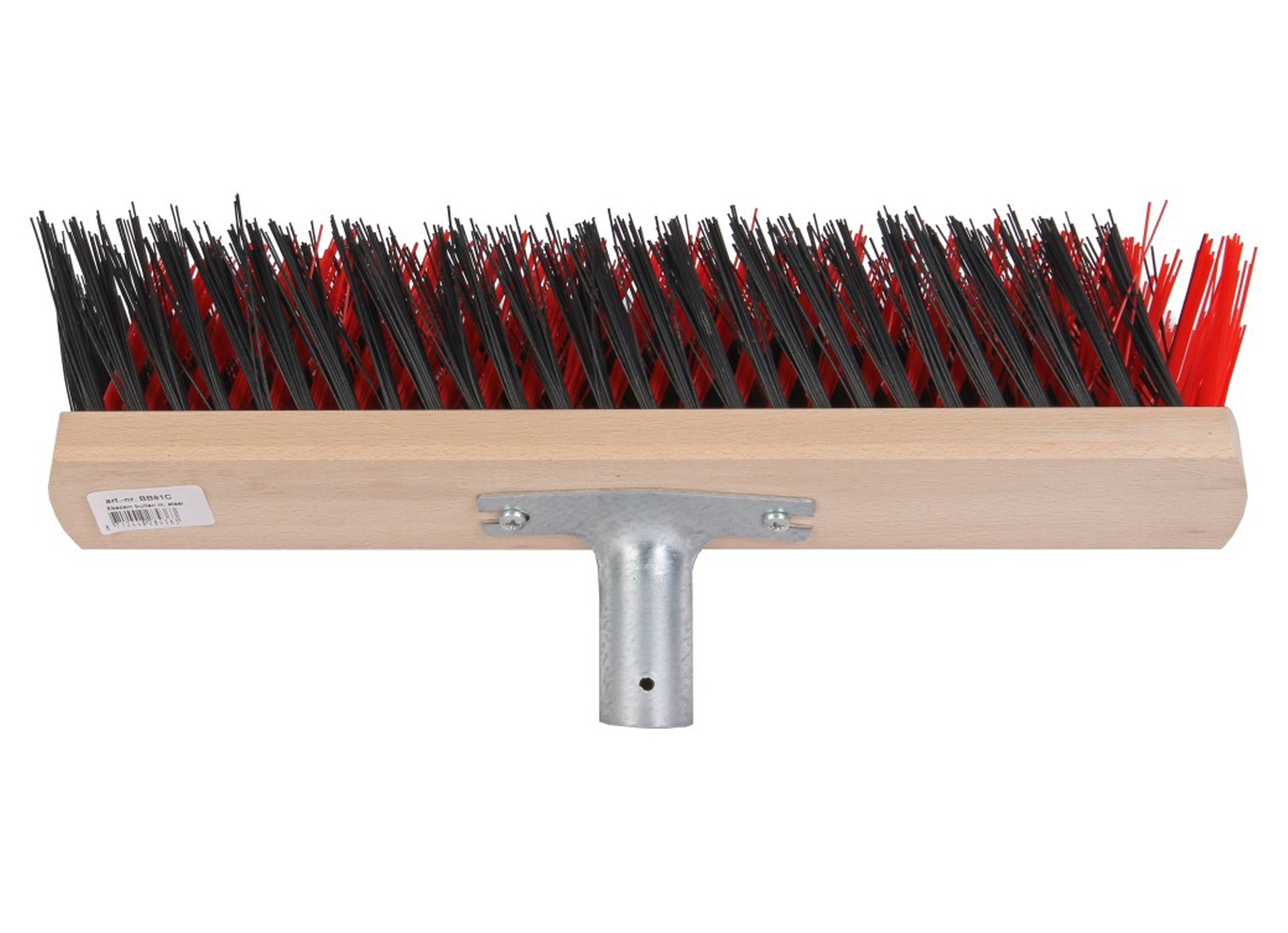 BALAI D''EXTERIEUR ROUGE/NOIR 40CM + MANCHE 160CM