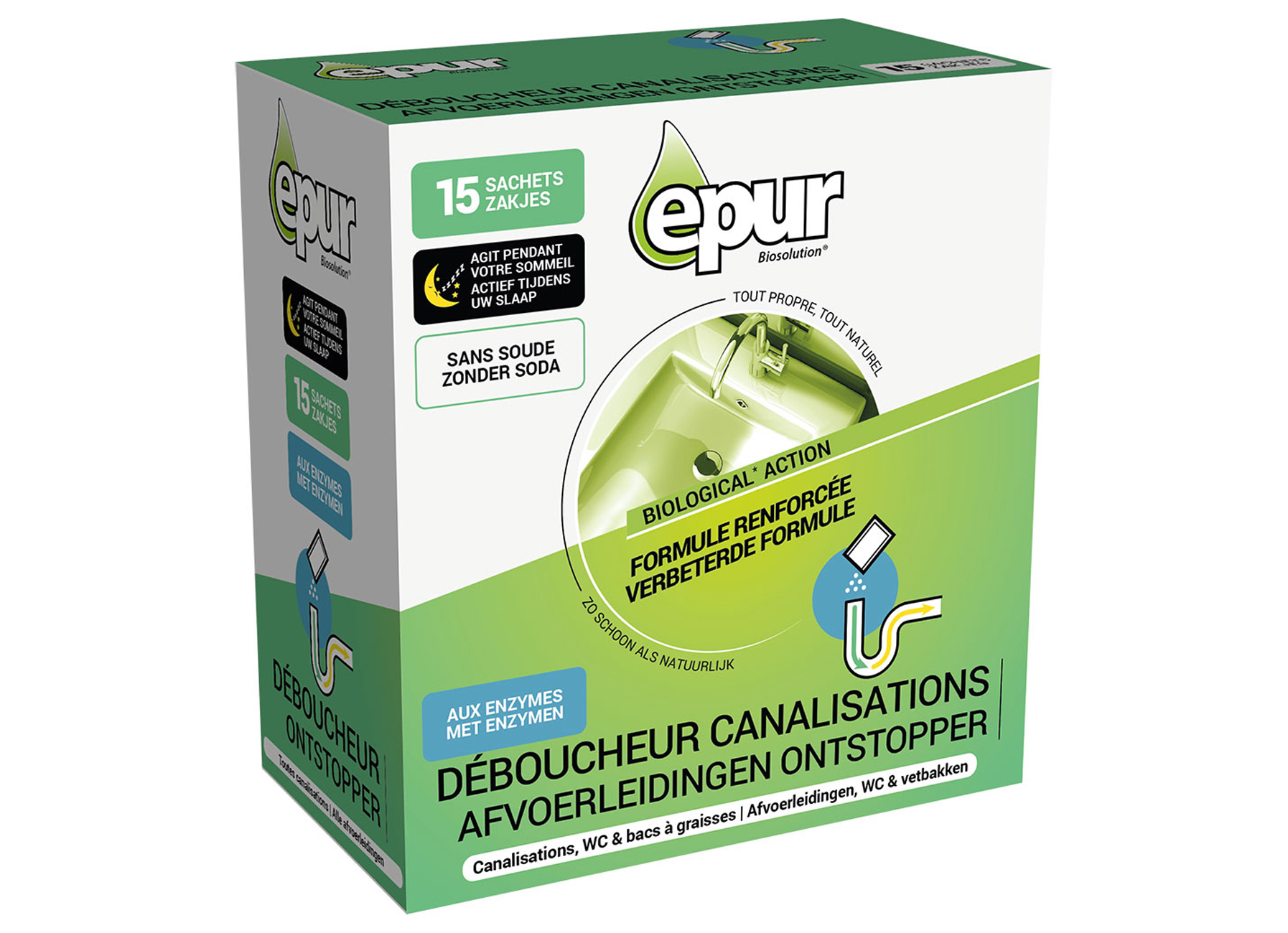 EPUR BIOLOGISCHE ONTSTOPPER WC & AFVOERLEIDING 15X35G