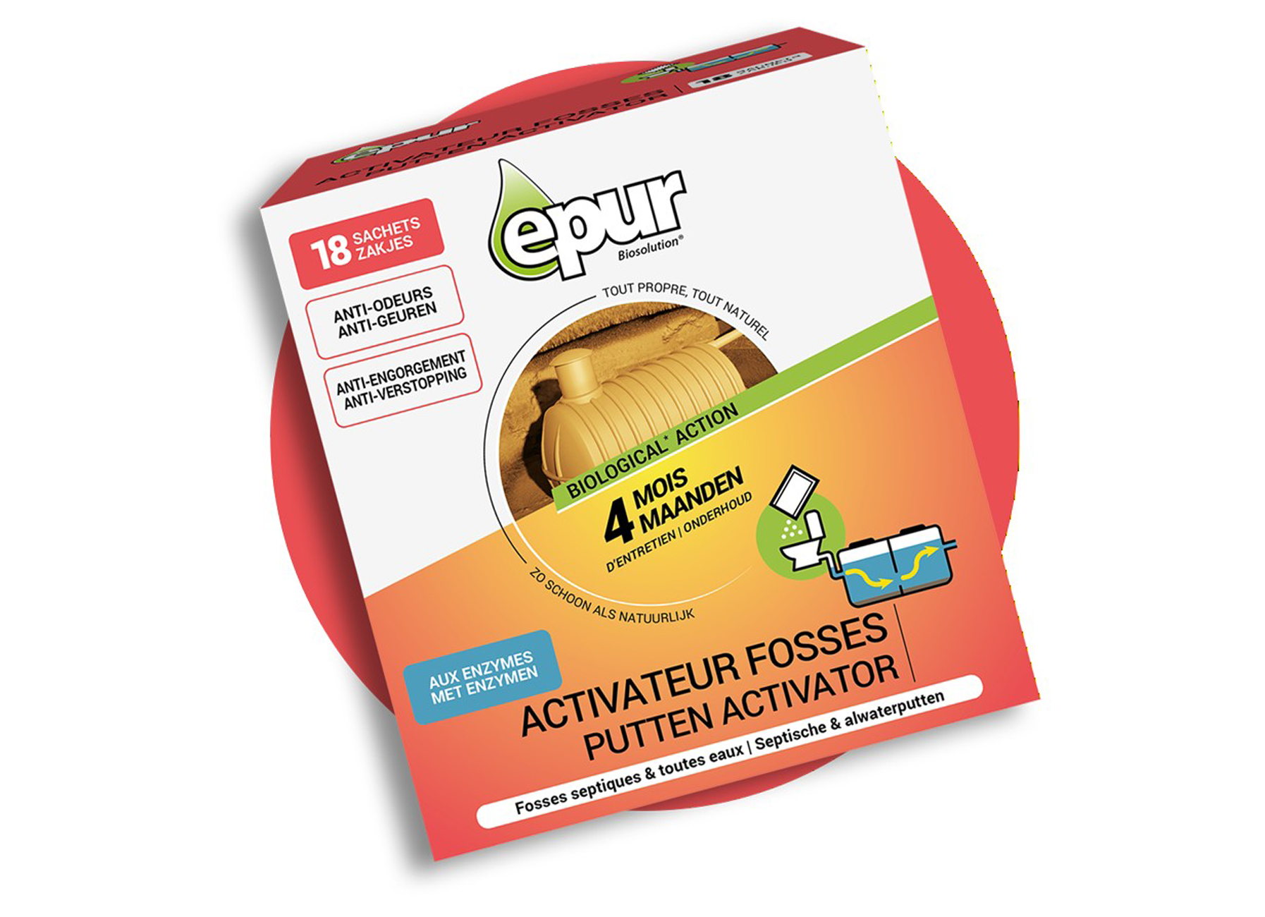 EPUR BIOLOGISCHE ACTIVATOR SEPTISCHE PUT 4 MAAND  18 ZAKJES