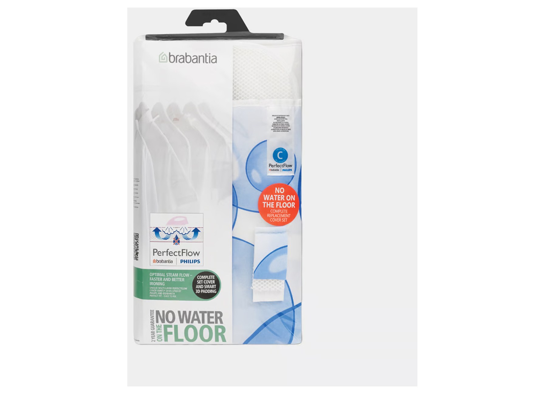 BRABANTIA HOUSSE DE TABLE A REPASSER C 124X45CM PERFECT FLOW BUBBLES SET COMPLET