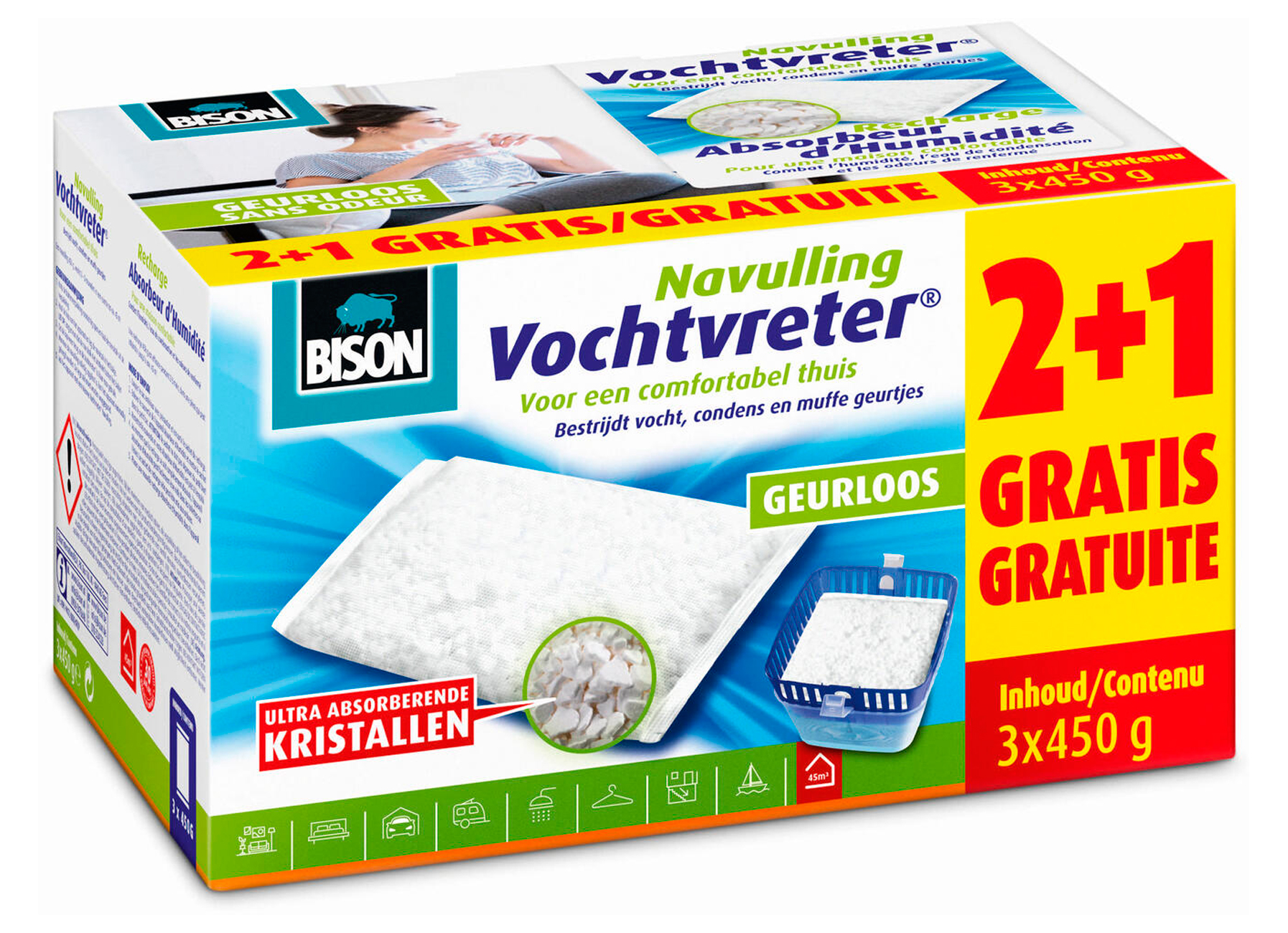 BISON NAVULLING VOCHTVRETER 2+1 GRATIS