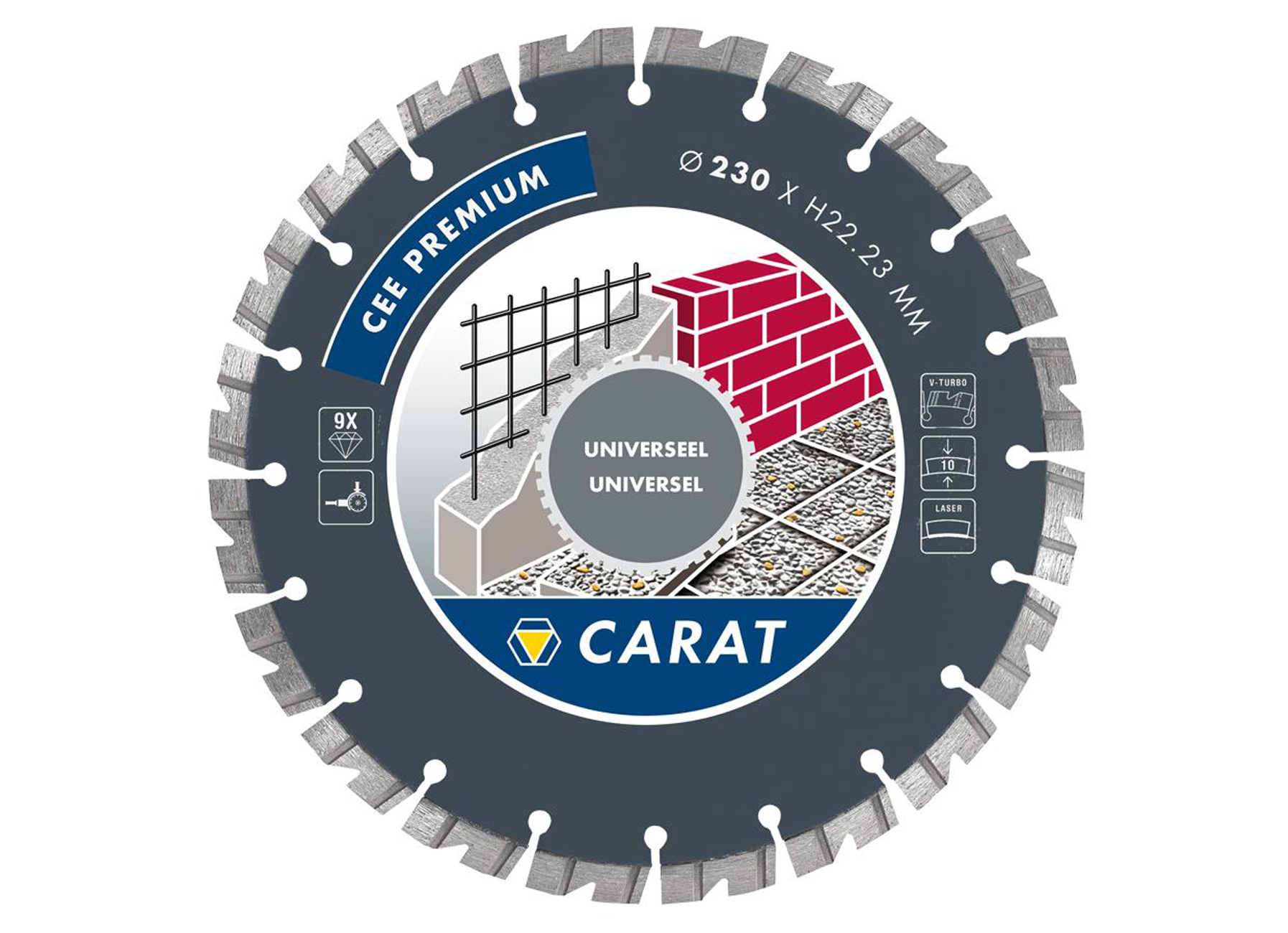 CARAT LASER UNIVERSEEL PREMIUM Ø115x22,23MM