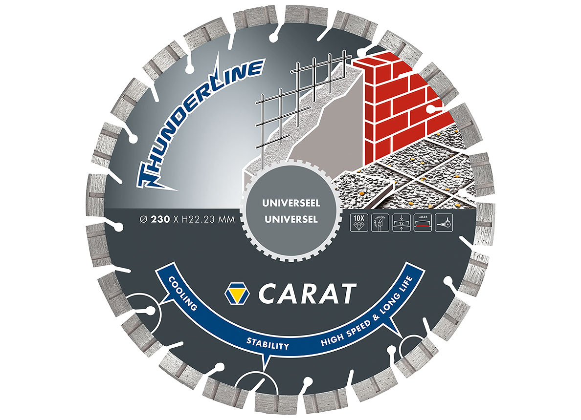 CARAT LASER UNIVERSEEL BRILLIANT TYPE THUNDERLINE Ø230X22.2MM