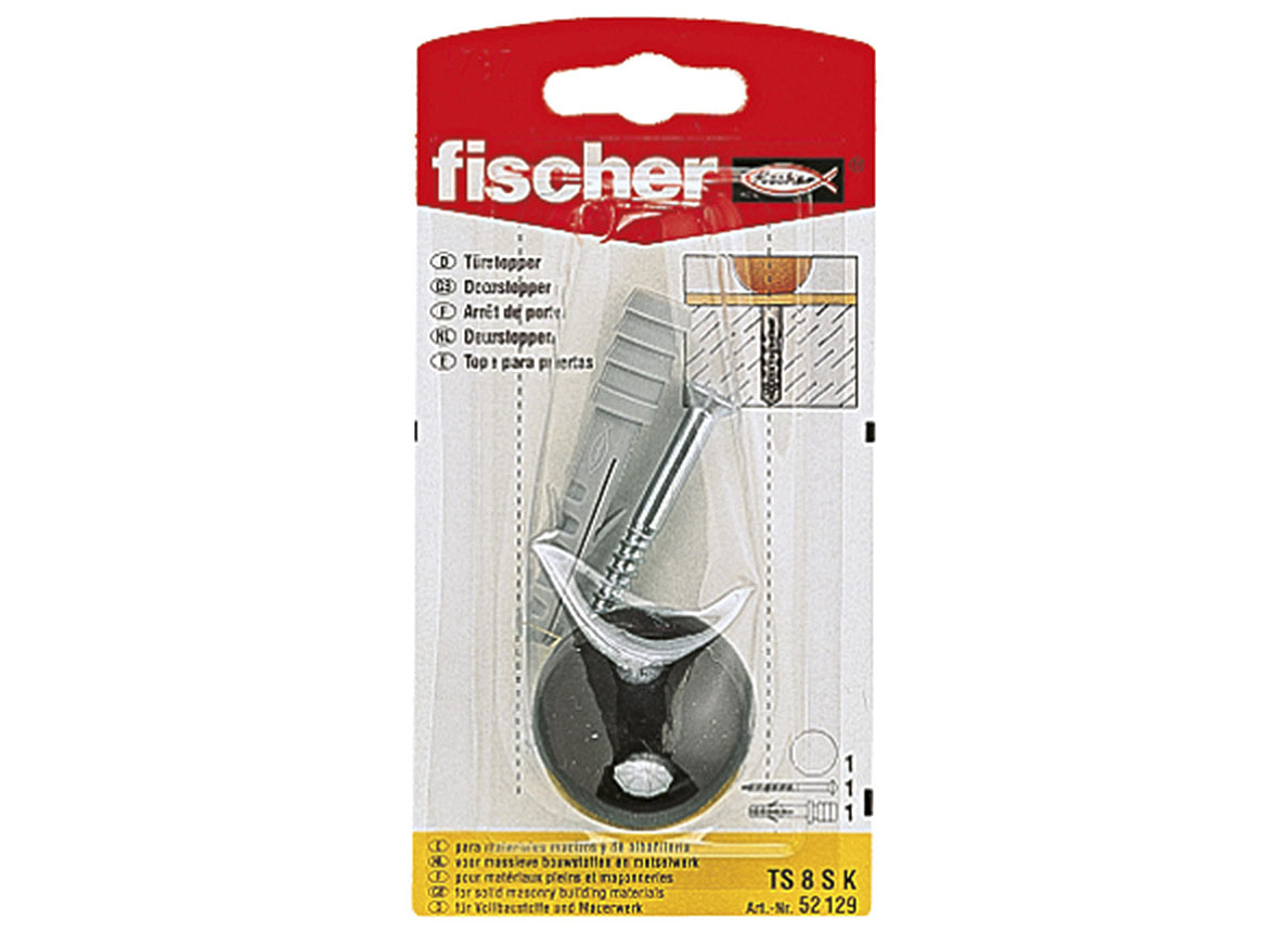 FISCHER DEURSTOP TS 8S K ZWART