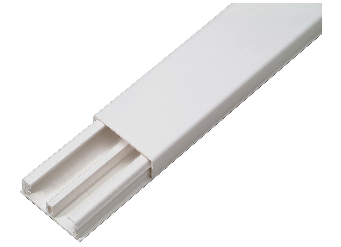 GOULOTTE DLP 32X12.5MM L=2.1M 2 COMP BLANC