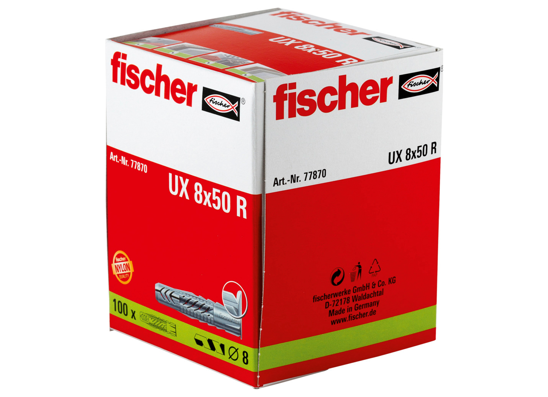 FISCHER UNIVERSEELPLUG UX 8 x 50 R (100)