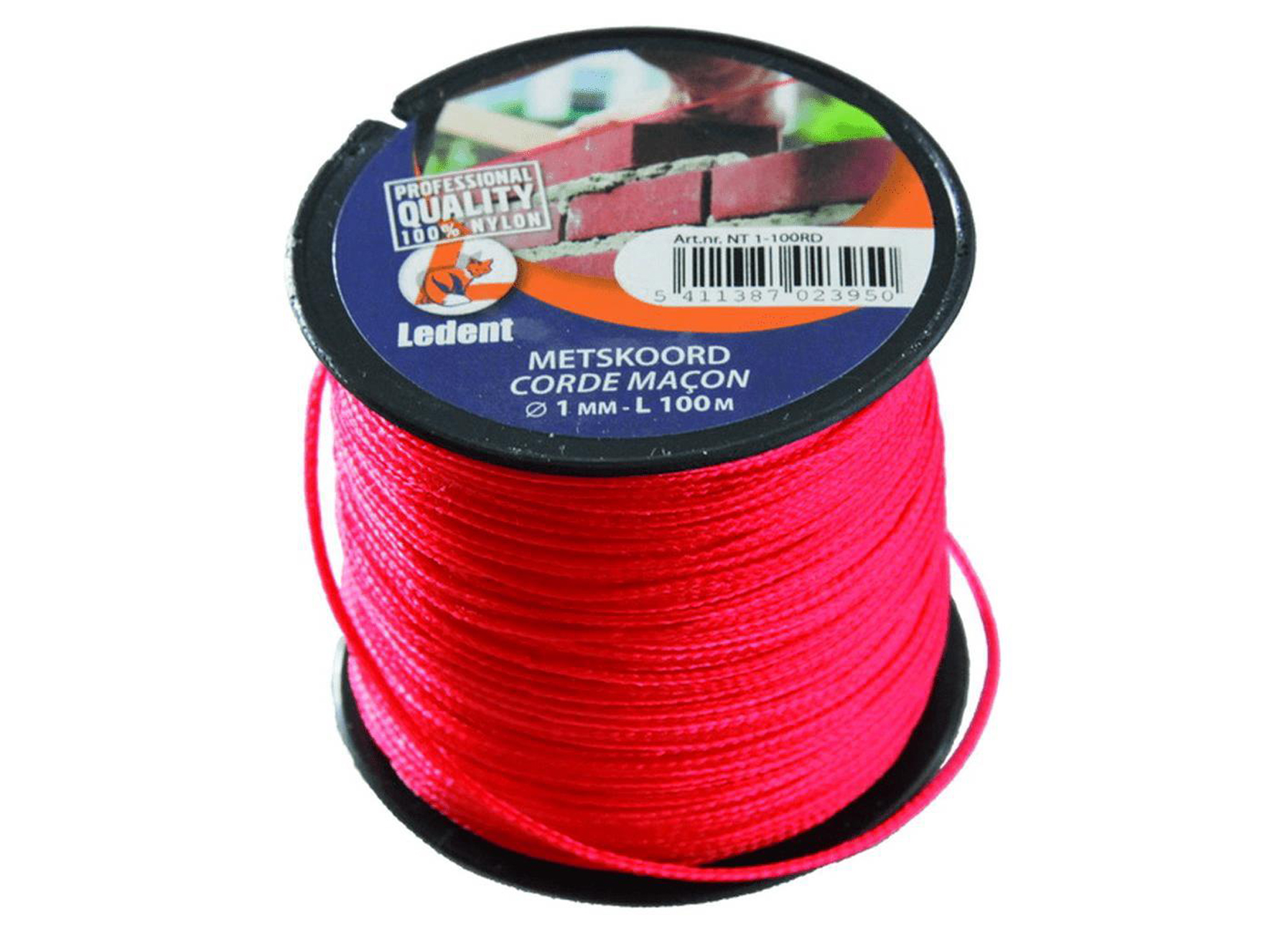 POLYESTER TRESSEE Ø1MM L=100M ROUGE