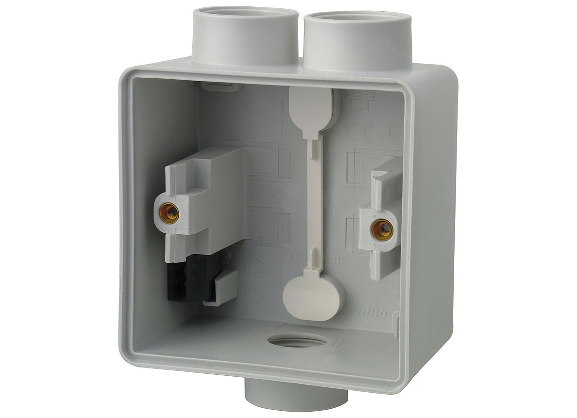 NIKO HYDRO BOITIER DOUBLE EN SAILLIE VERTICAL 2+1 ENTREES M20