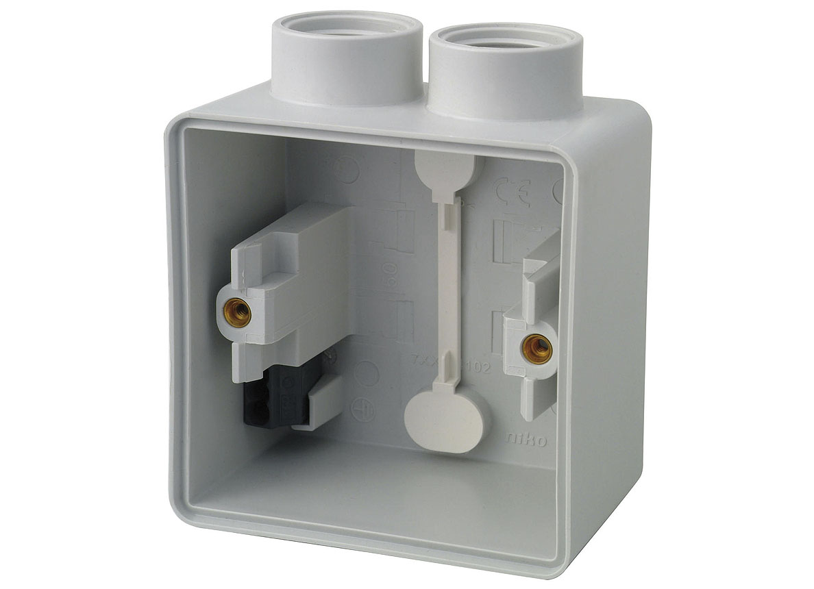 NIKO HYDRO BOITIER SIMPLE EN SAILLIE 2 ENTREES M20