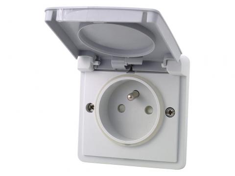 NIKO HYDRO PRISE AVEC BROCHE DE TERRE ET SECURITE GRIS