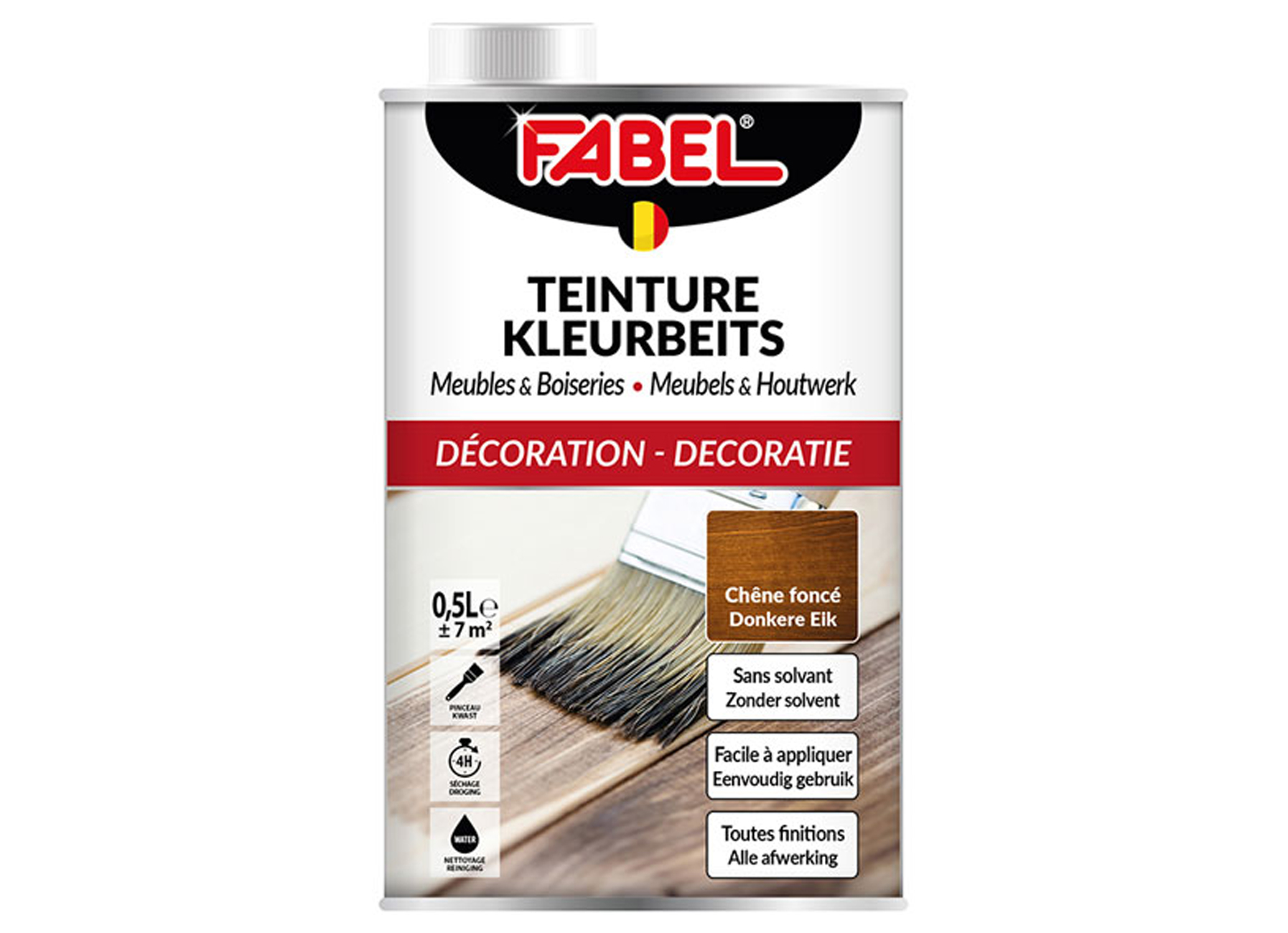 FABEL KLEURBEITS 500ML DONKER EIK