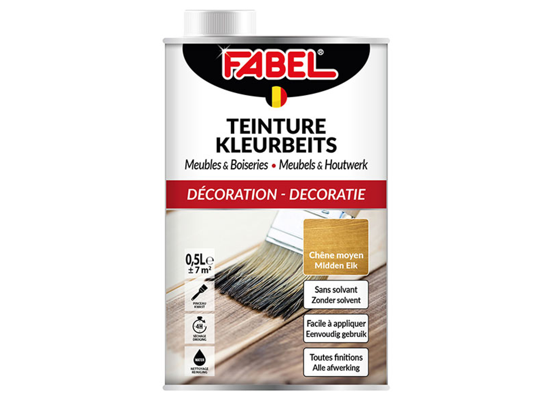 FABEL KLEURBEITS HOUT 500ML MIDDEN EIK