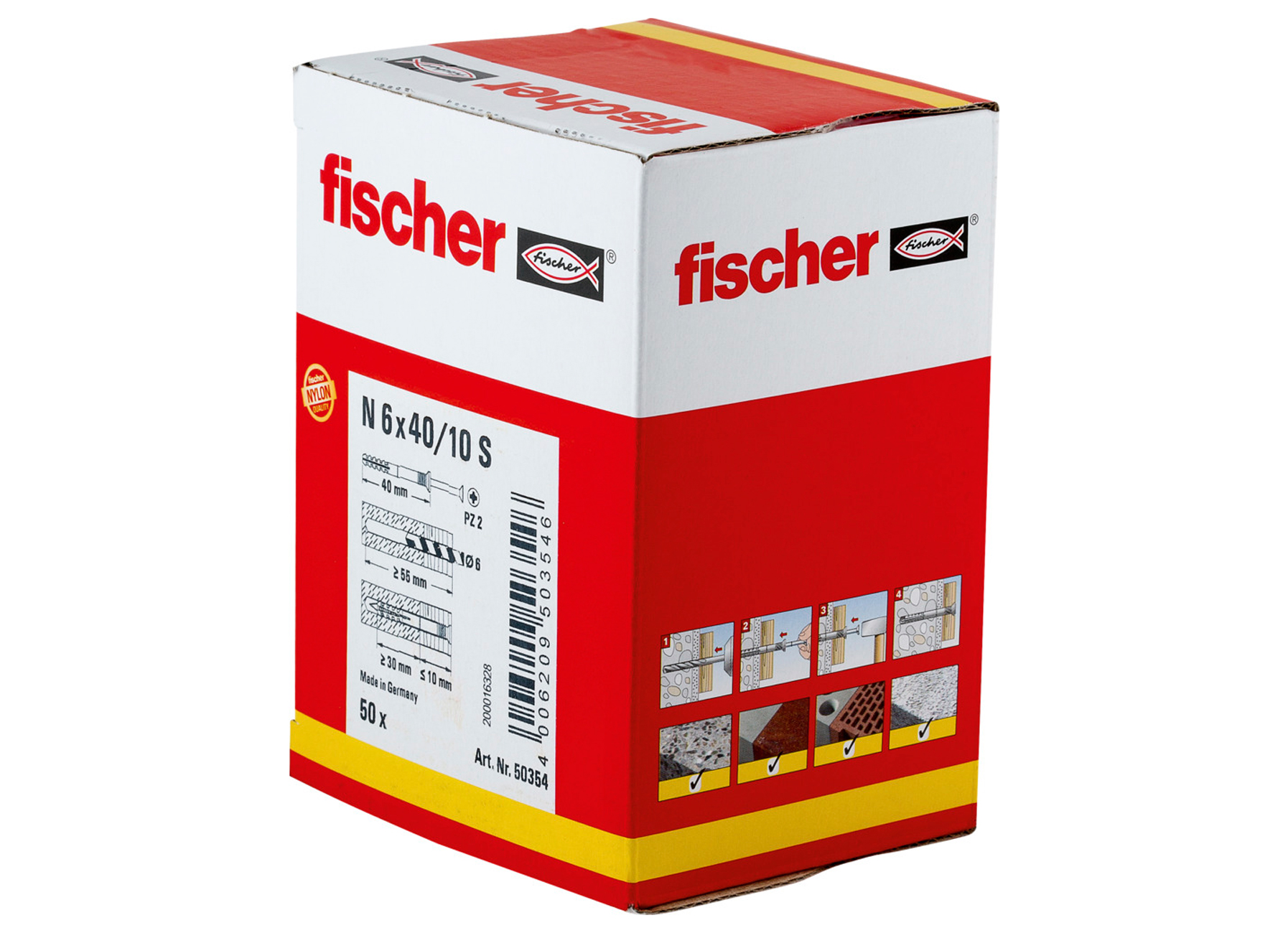 FISCHER CHEVILLE A FRAPPER N 6X40/10 S (50)