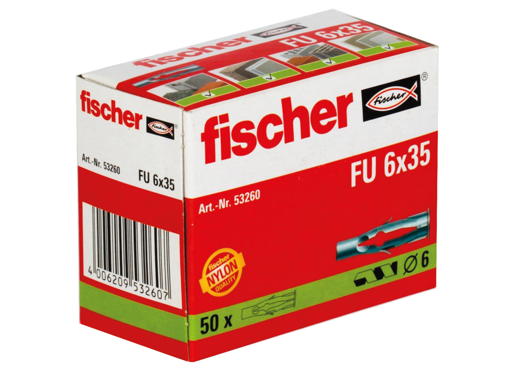 FISCHER UNIVERSEELPLUG FU 6X35 (50)