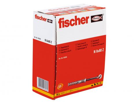 FISCHER SLAGPLUG N 8 x 80/40 S (50)