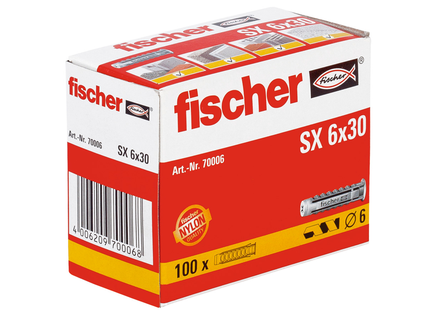 FISCHER EXPANSIEPLUG SX 6 x 30 (100)