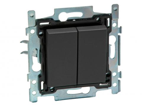 NIKO INTERRUPTEUR DEUX DIRECTIONS DOUBLE INTENSE ANTHRACITE