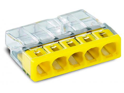 BORNE RAPIDE 5X2.5MM JAUNE 10 PIECES