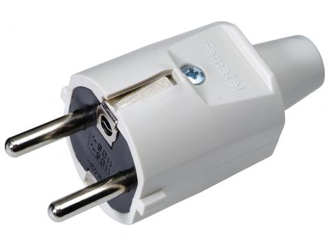 FICHE BIPOLAIRE PVC BLANC + TERRE 10/16A