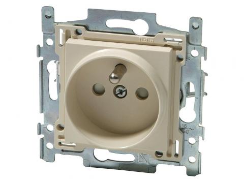 NIKO PRISE AVEC BROCHE DE TERRE 21MM ORIGINAL CREAM