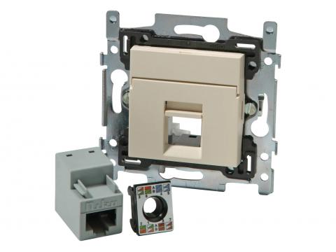 NIKO STOPCONTACT RJ45 UTP CAT5 ORIGINAL CREAM