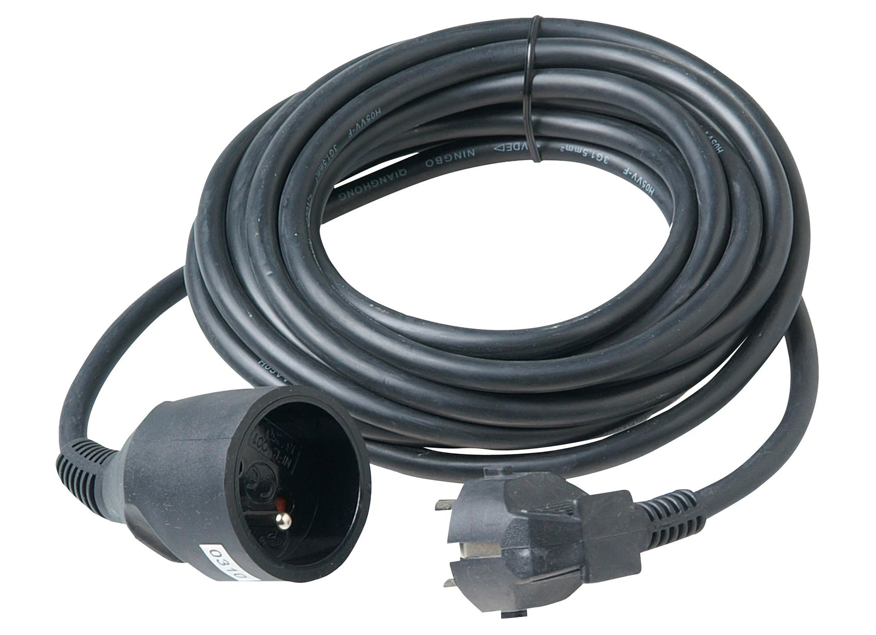 RALLONGE AVEC TERRE 3G 1,5 PVC 5M NOIR