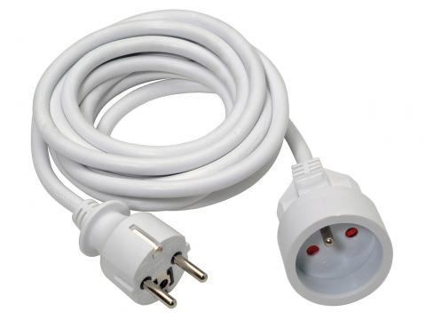 RALLONGE AVEC TERRE 3G 1,5 PVC 3M BLANC