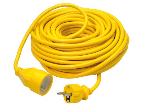 VERLENGSNOER 3G1.5 PVC 20M GEEL