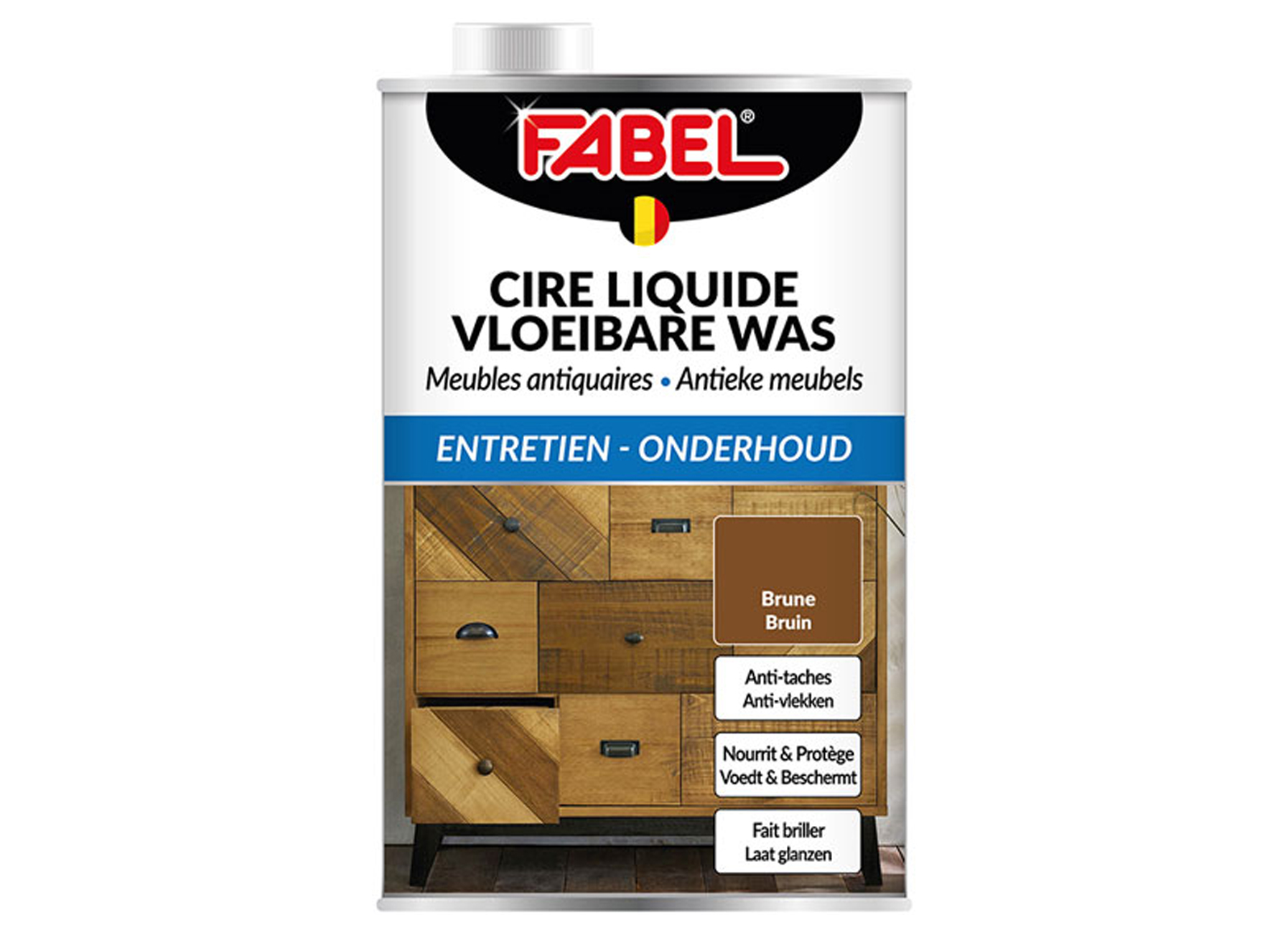 FABEL VLOEIBARE ANTIEKWAS 1000ML BRUIN