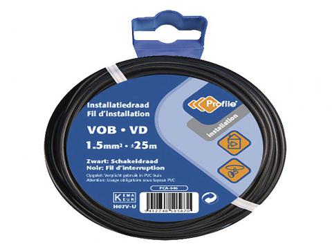 CABLE VOB 1.5MM2 25M NOIR