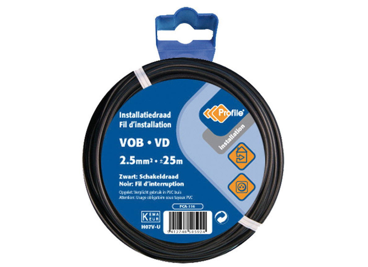 CABLE VOB 2.5MM2 NOIR 25M