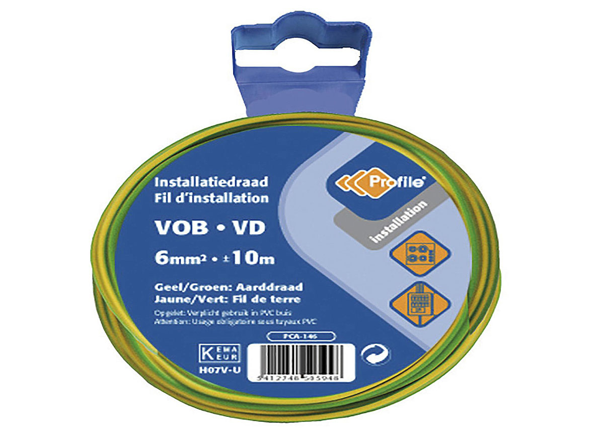 VOB KABEL 6MM2 GEEL/GROEN 10M