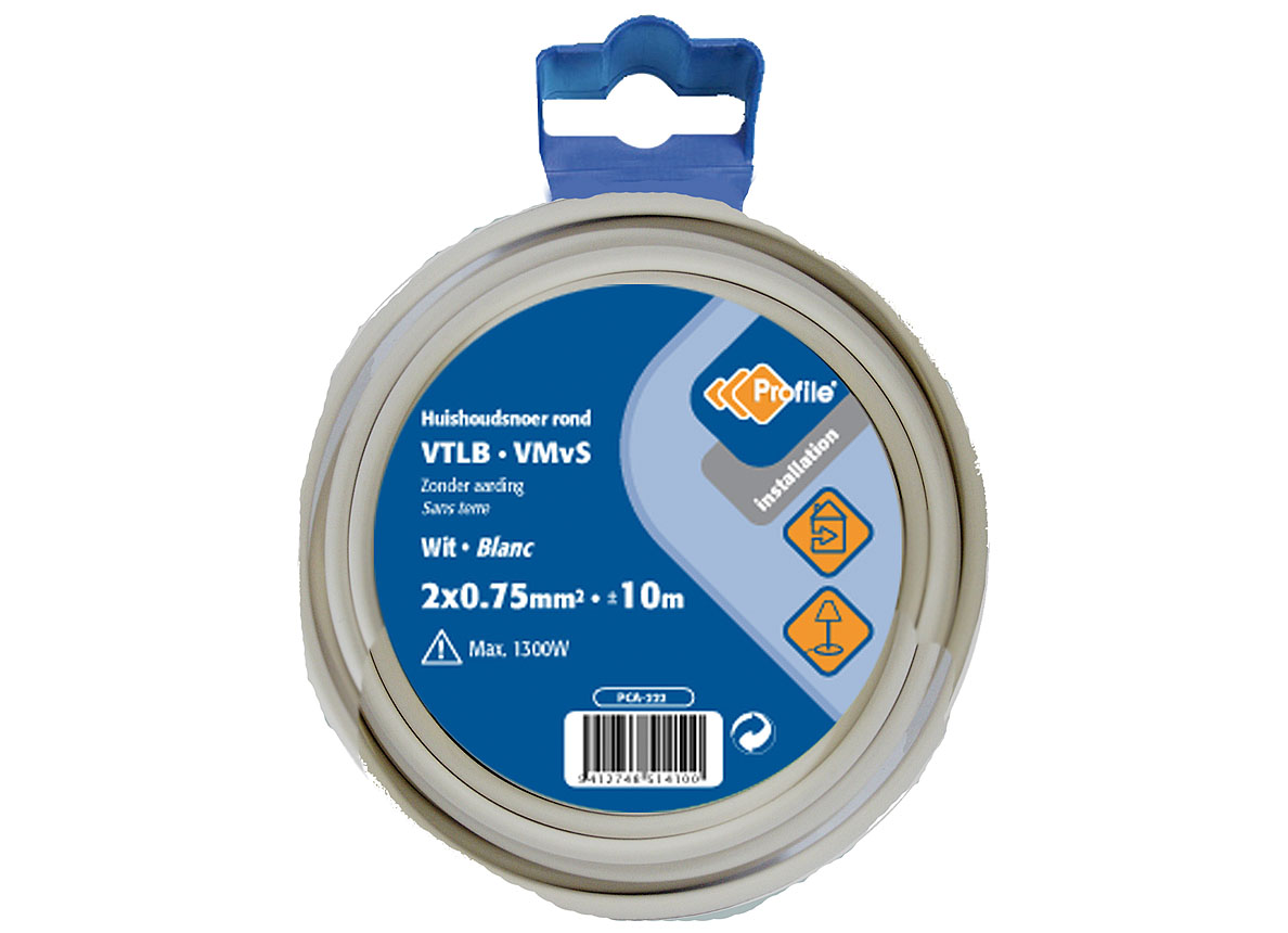 CABLE VTLB 2X0.75 BLANC 10M BLISTER