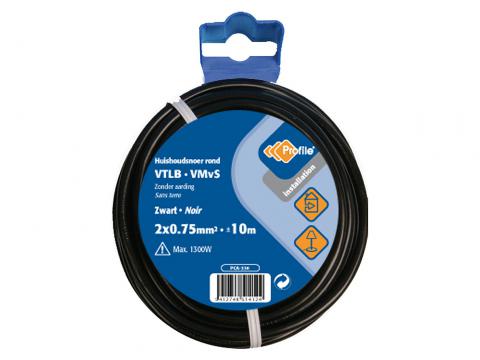 VTLB 2X0.75 NOIR 10M BLISTER