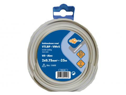 CABLE VLTBP 2X0.75MM2 BLANC 25M BLISTER