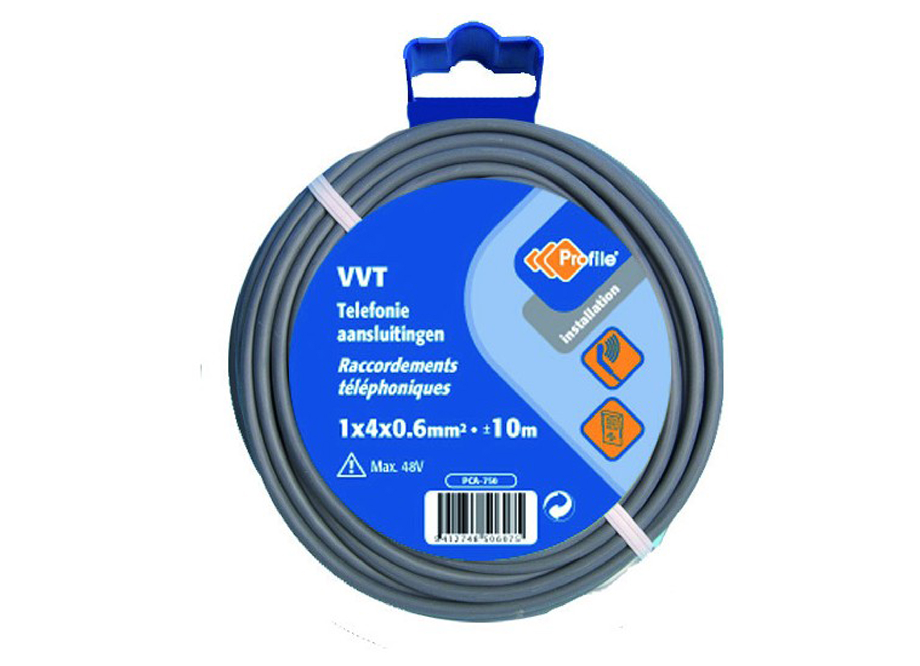 TELEFOONKABEL VVT 1X4X0.6  25M