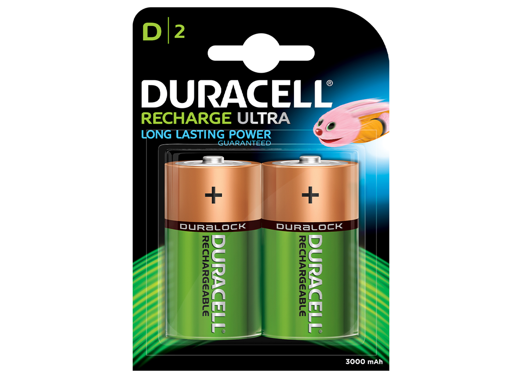 DURACELL RECHARGEABLE D HR20 2-PACK 2200MAH