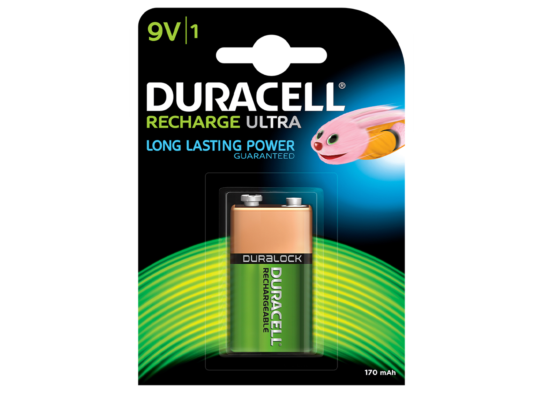DURACELL RECHARGEABLE 9V HR22 1-PACK 170MAH