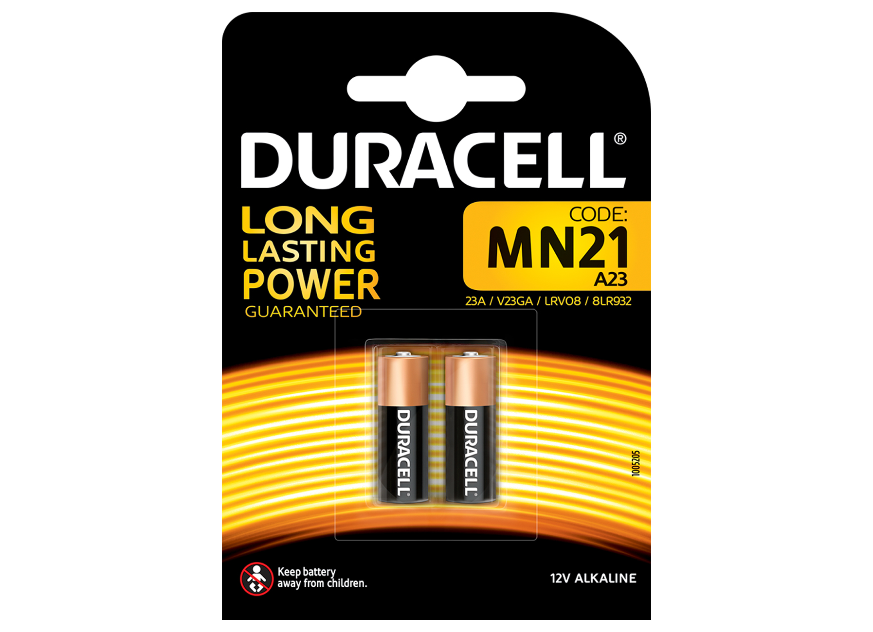 DURACELL SPECIALTY ALKALINE N21 2-PACK MN21