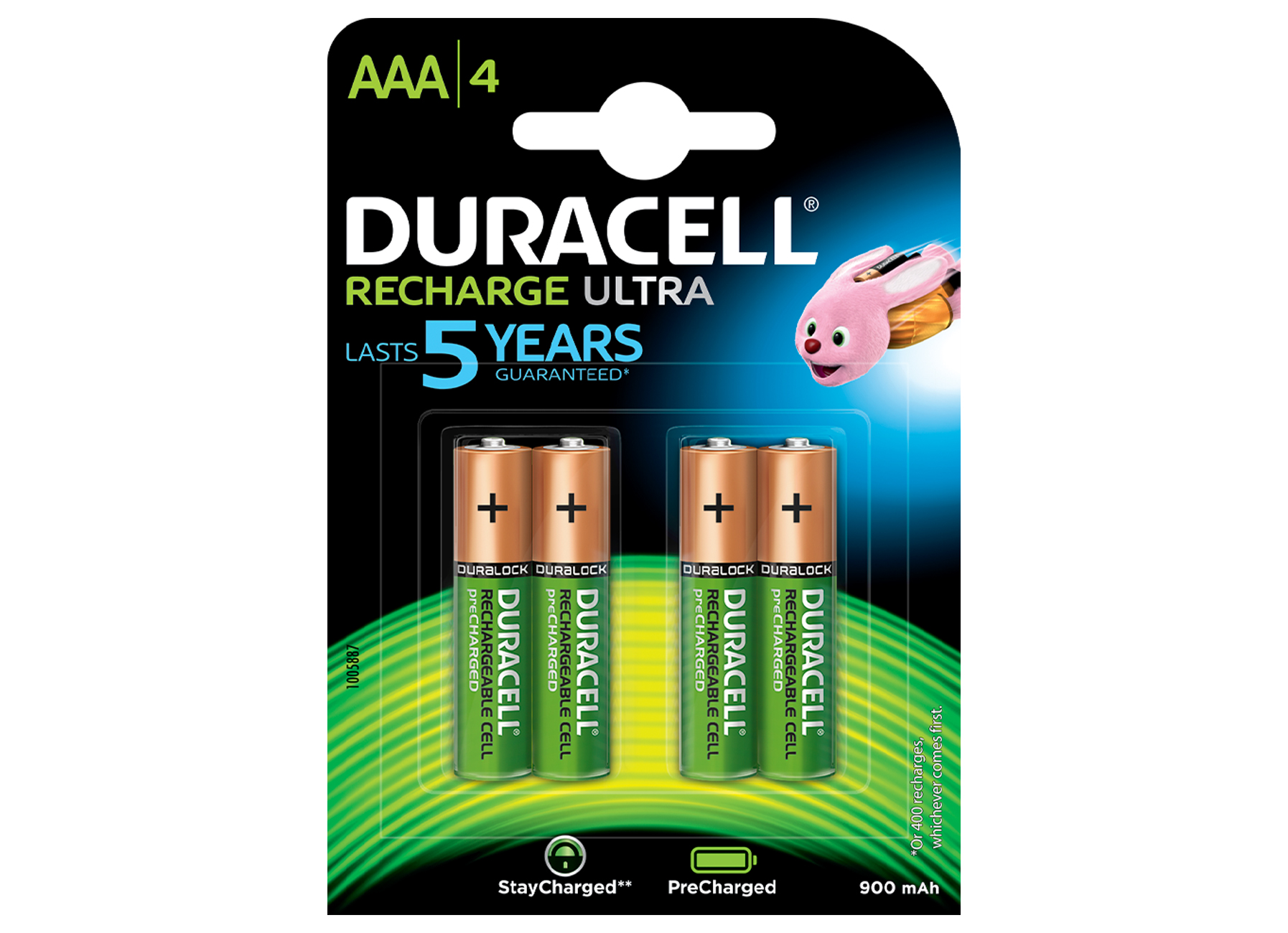 DURACELL PRE-CHARGED AAA HR03 LSD 4-PACK 850MAH