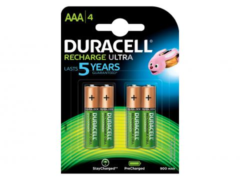 DURACELL PRE-CHARGED AAA HR03 LSD 4-PACK 850MAH