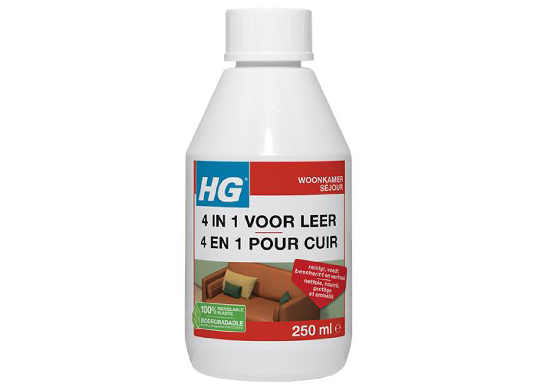 HG 4 EN 1 POUR CUIR 250ML