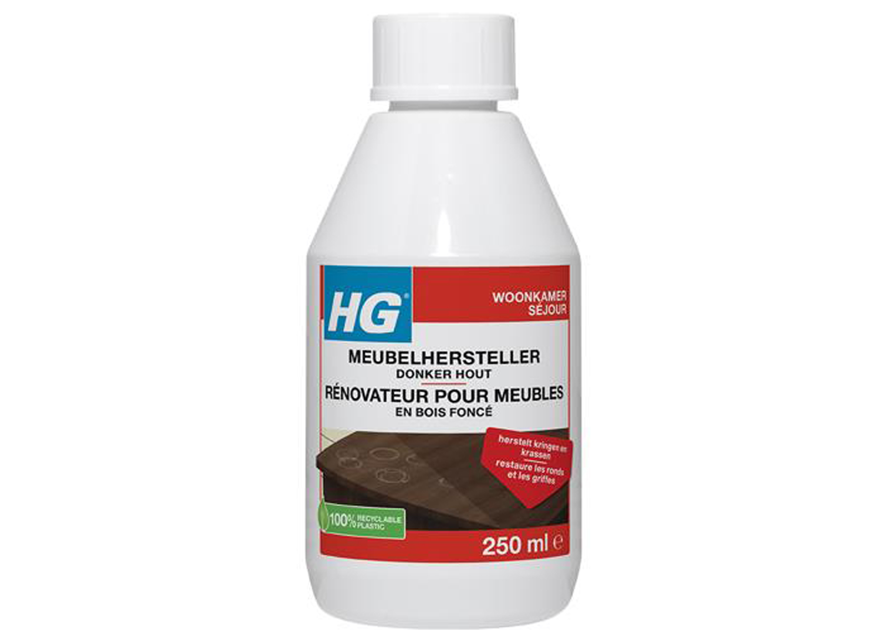 HG MEUBELHERSTELLER DONKER HOUT 250ML