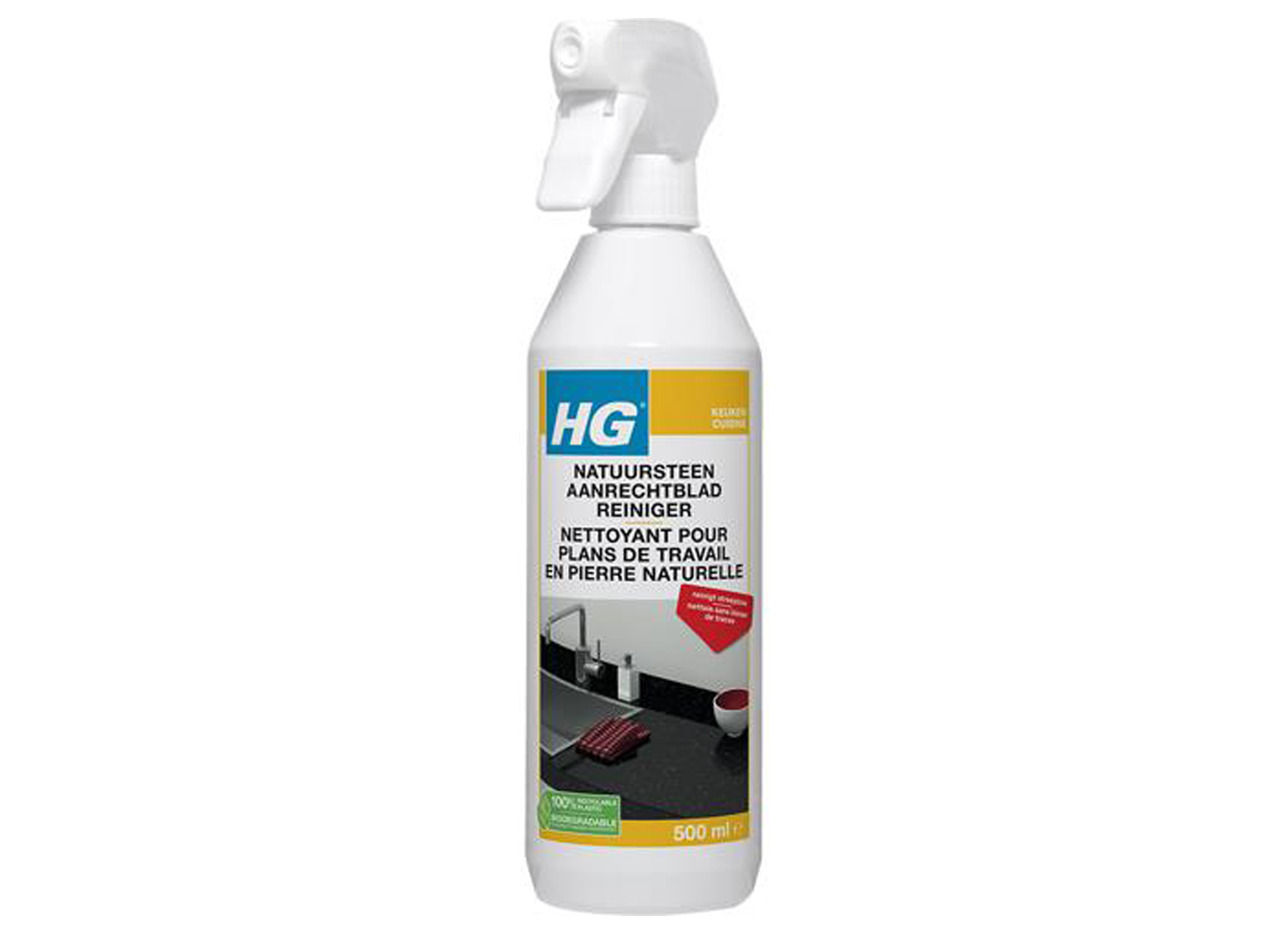 HG NATUURSTEEN AANRECHTBLADREINIGER 500ML