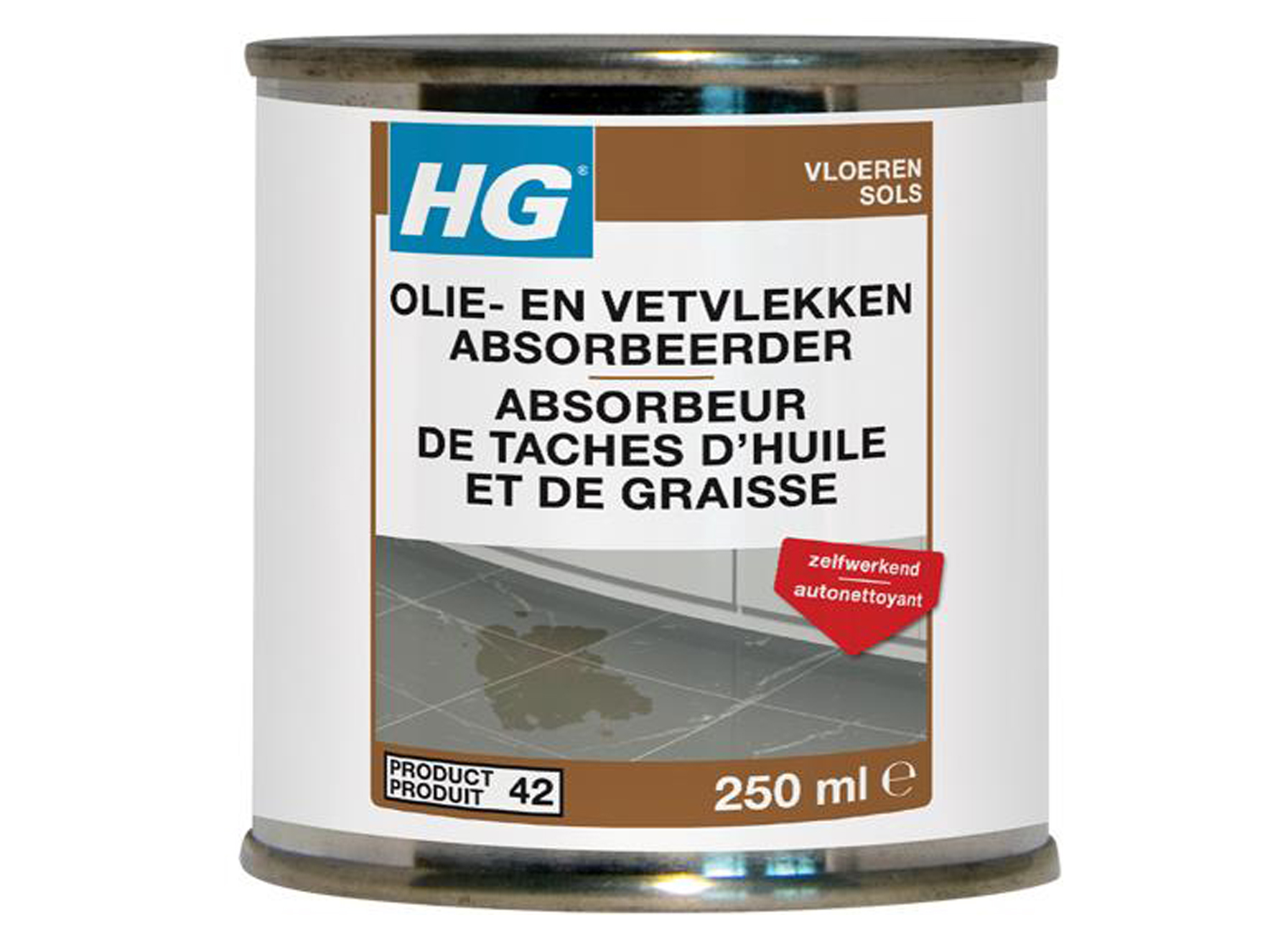 HG ABSORBEUR DE TACHES D''HUILE ET DE GRAISSES POUR CARRELAGE ET PIERRE NATURELLE 250ML