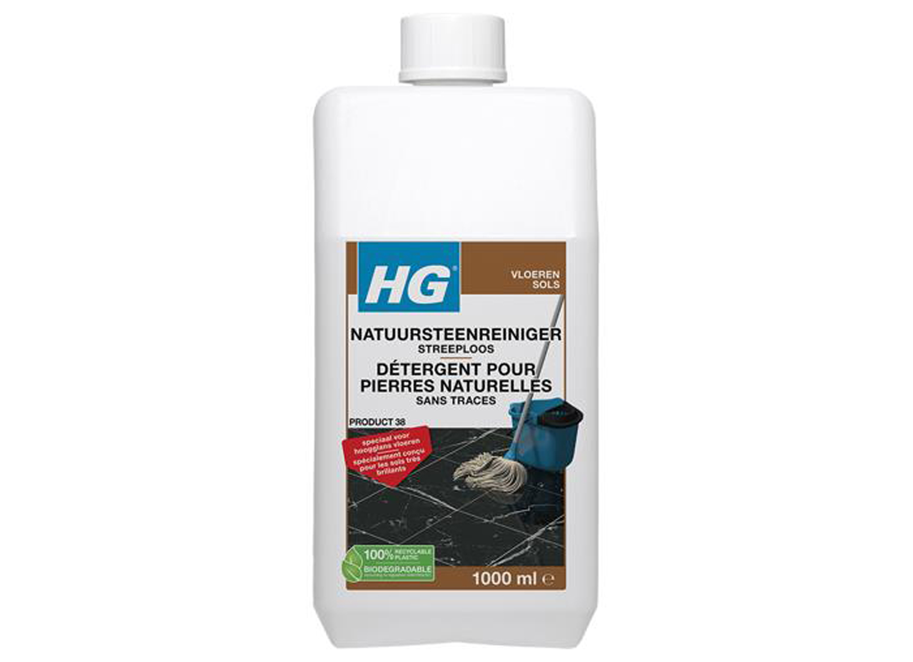 HG NATUURSTEENREINIGER STREEPLOOS 1L