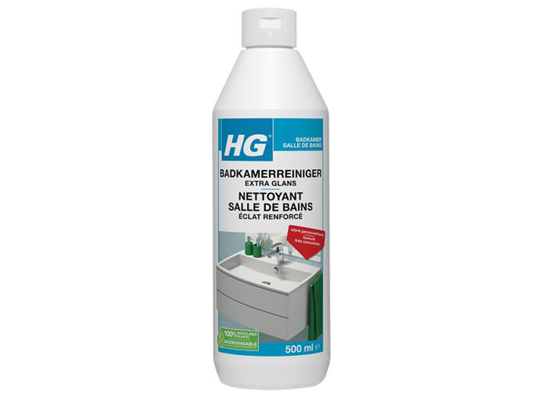 HG BADKAMERREINIGER EXTRA GLANS 500ML